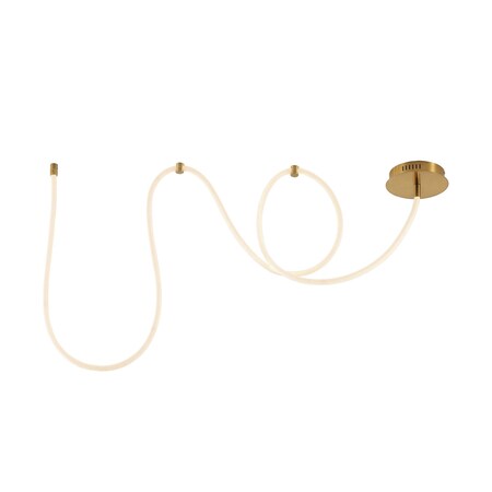 Jonathan Y Serafina 62" Contemporary Minimalist 360 Adjustable Silicone Neon Rope Dimmable Linear Integrated LE JYL7142A