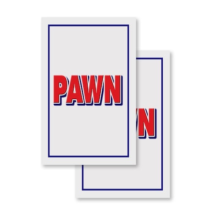 Signmission Pawn, Vinyl Decals Only 24 Inch x 36 Inch, Vinyl Decal, 2PK DSB-2436-2PACK-Pawn