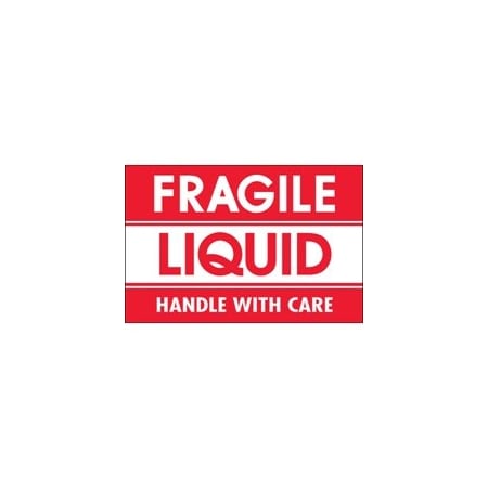 Bubblefast 2 x 3'' - ''Fragile - Liquid - Handle With Care'' Labels BFDL2165