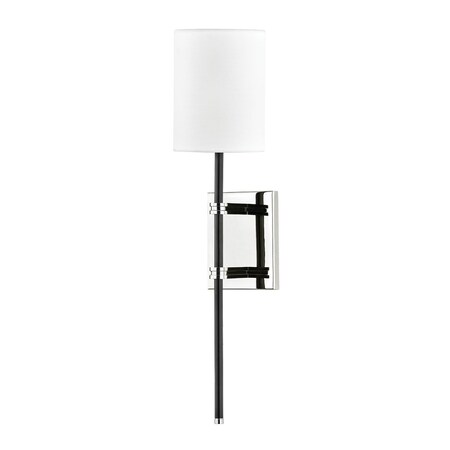 Mitzi Denise 1 Light Wall Sconce 4.75 In. Polished Nickel/Black H547101-PN/BK