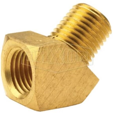 Dixon 90Deg Street Elbow, 3/8-18 Nominal, FNPTF x MNPTF End Style, 125 lb, Brass, Import 3060606C