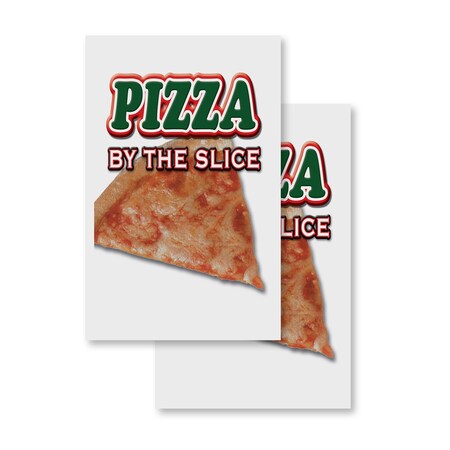 Signmission Pizza By The Slice, Vinyl Decals Only 24 Inch x 36 Inch, Vinyl Decal, 2PK DSB-2436-2PACK-Pizza By The Slice