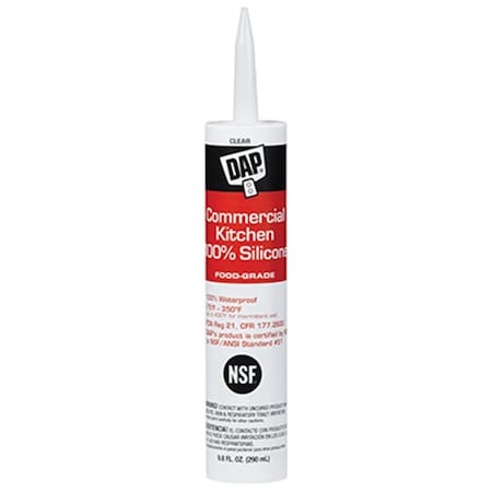 Dap 08658 9.8 oz. Silicone Kitchen Caulk Clear 191223