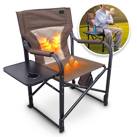 Snow Joe 24V Heated Directors Chair - Brown BHC-24VH-BRN