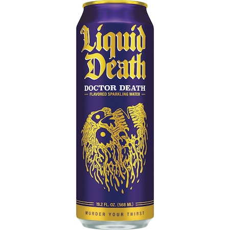 Liquid Death 19.2 Oz. Doctor Death 100% Sparkling Mountain Water 1700237