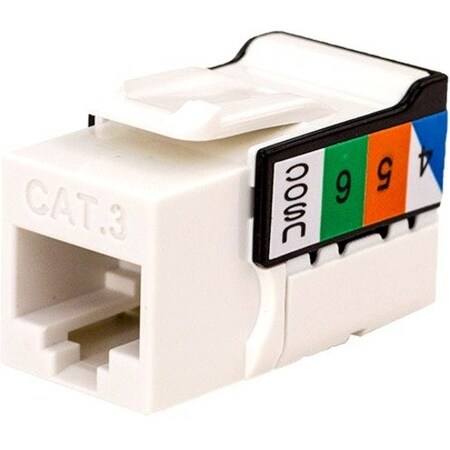 Chiptech, Inc Dba Vertical Cable Vertical Cable Cat 3 V-Max U-Style Keystone Jack - White 350-V2510/WH