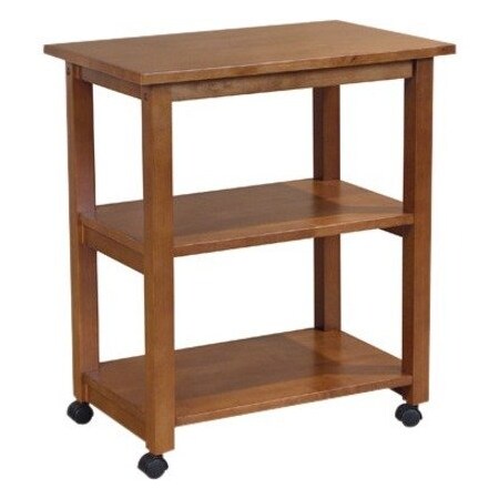 International Concepts Microwave Cart, Medium Oak WC04-185