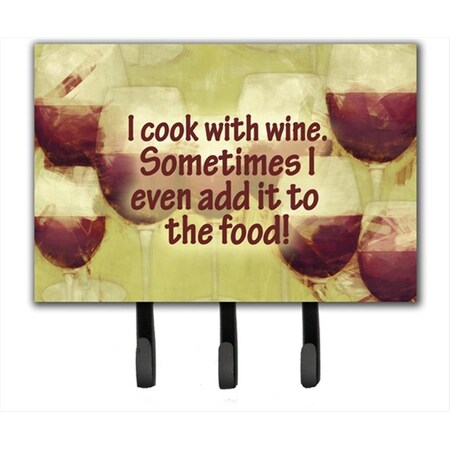 Carolines Treasures I Cook With Wine Leash Or Key Holder SB3069TH68