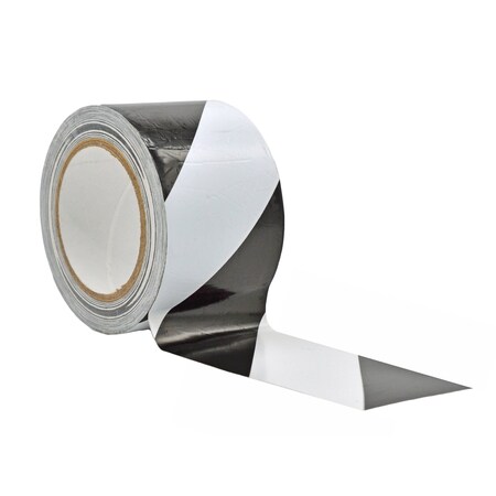 Wod Tape PVC, Black/White, 3 inch (72mm) W., 6 mil Thickness, 16 PK WOD VSWT366-03000-16-36-BW