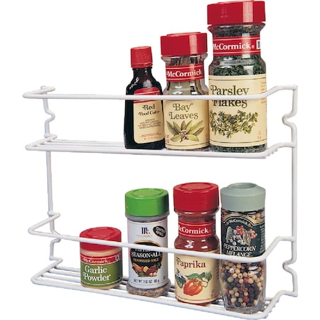 Grayline White Tall Double Shelf Spice Rack 40504