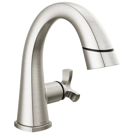 Delta Stryke Single Handle Pull Down Bathroom Faucet In Lumicoat Stainless 5776-SSPD-PR-DST