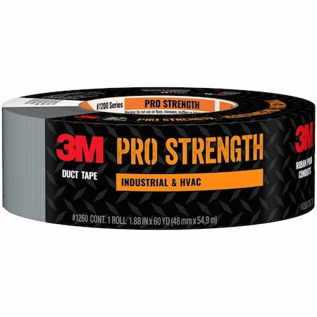 3M 1.88" x 60 Yds Silver Pro Strength Professional Duct Tape 1260-A