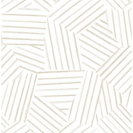 A-Street Prints Helene Taupe Geometric Lines Wallpaper 4121-26901