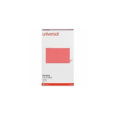 Universal Hanging File Folders, Red, 8 1/2in H, 25PK UNV14218