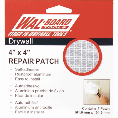 Wal-Board Tools Drywall Repair Patch, Drywall Patch, Wall Repair, 4" x 4", 10PK 054-062