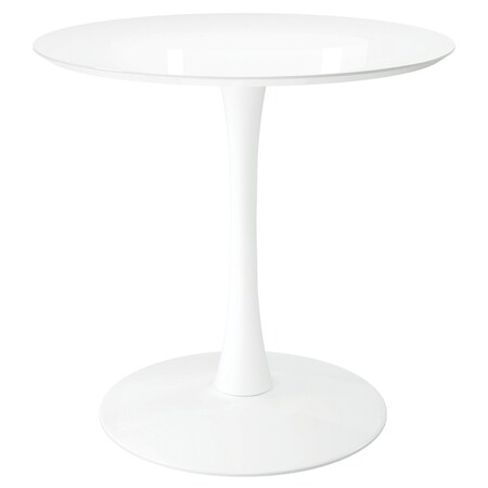 Homeroots 32" White Metal Dining Table 520866