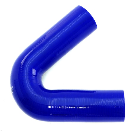 Hps Performance 1-1/2 in ID, 4-Ply High Temp Reinforced Silicone 135 Degree Elbow Coupler Hose, Blue HTSEC135-150-BLUE