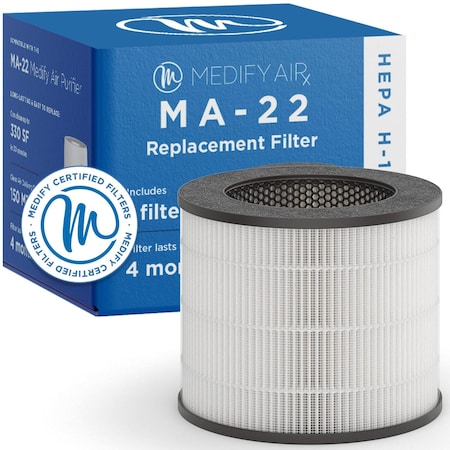 Medify Air MA22 Replacement Filter 1Pack True HEPA 999 Particle Removal MA-22R-1