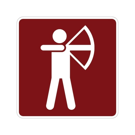 Sign Solutions Usa Archery (Symbol), 30 in W x Square, Aluminum Sign DUS10DWT3030RS-116