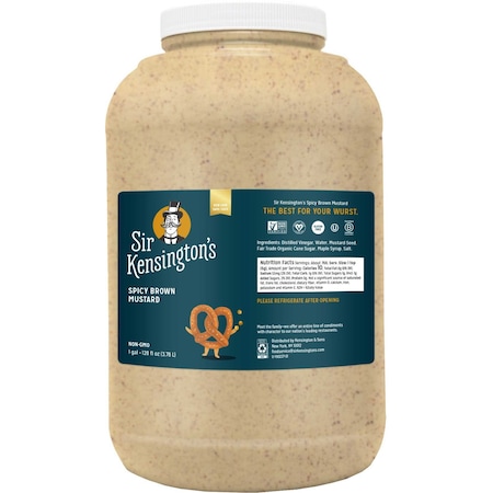 Sir Kensingtons Spicy Brown Mustard, 1 Gallon, 4PK 67314250