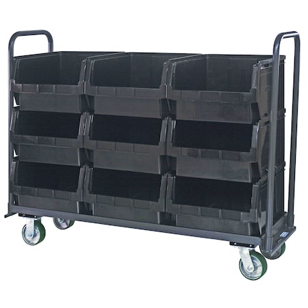 Quantum Storage Systems MAGNUM TOTE TRUCK 18 X 60 WITH BINS BLACK MTT-1860-543BK