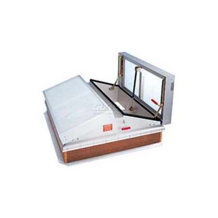 Bilco Co Bilco Daylighting Smoke Vent LV-6096B, Double Leaf, Translucent Aluminum, 96"L X 60"W LV-6096B