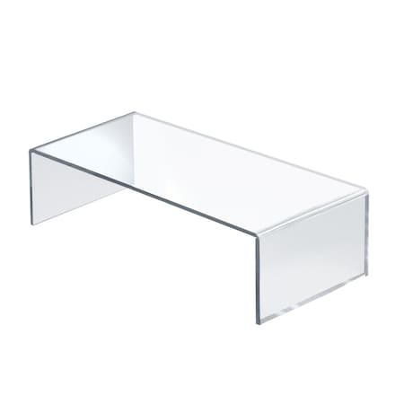 Azar Displays Clear Acrylic Riser Pedestal Display 3/16in Thick Acrylic 15inW x 7.75inD x 4.5inH 515338-1PK