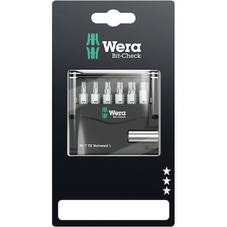 Wera Bit-Check 7 TX Universal 1 SB, 7 pieces 5073404001