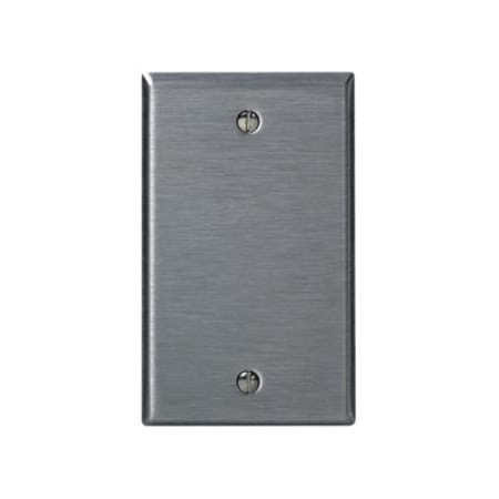 Leviton Wall Plate, Blank, Stainless Steel 84014