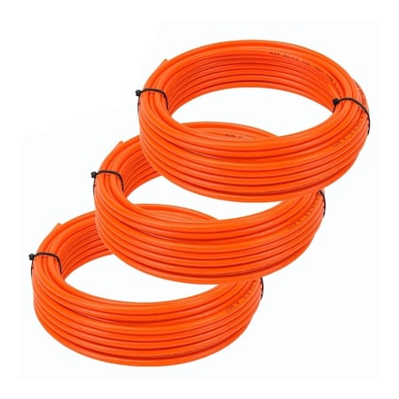 Mytee Products 100 Feet DOT Air Brake Tubing 1/2in, 1/4in and 3/8in - Orange 100MP-ABT-03121438-KIT