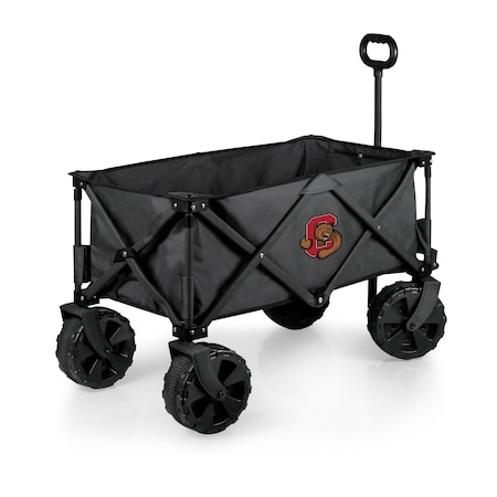 Picnic Time Family Of Brands NCAA Cornell Big Red Adventure Wagon Elite All-Terrain Folding Beach Wagon 741-85-679-684-0