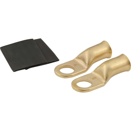 Quickcar Racing Products Power Ring - 2 AWG - 0.37 in. Hole with Heat Shrink, 2PK QRP57-550