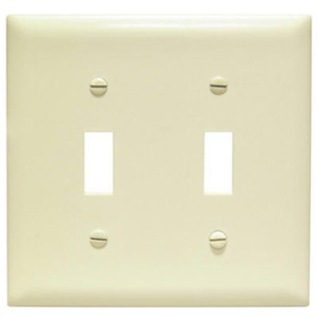Nextgen TP2ICC30 Nylon Wall Plate, 2 Toggle, 2 Gang, Ivory NE698556