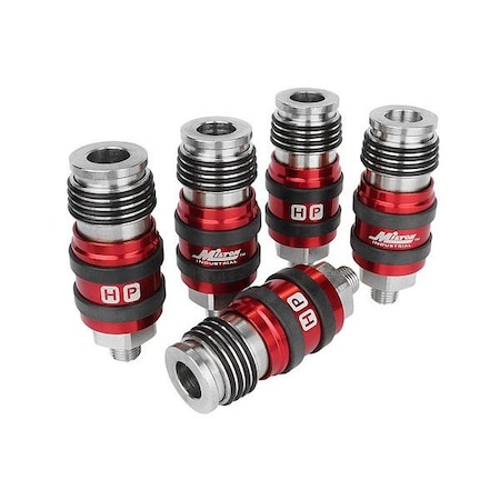 Milton Safety Coupler Set, 1/4" Sz, PK5 1757
