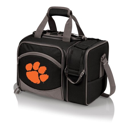 Picnic Time Family Of Brands NCAA Clemson Tigers Malibu Cooler Picnic BasketBlack with Gray Accents 508-23-175-104-0
