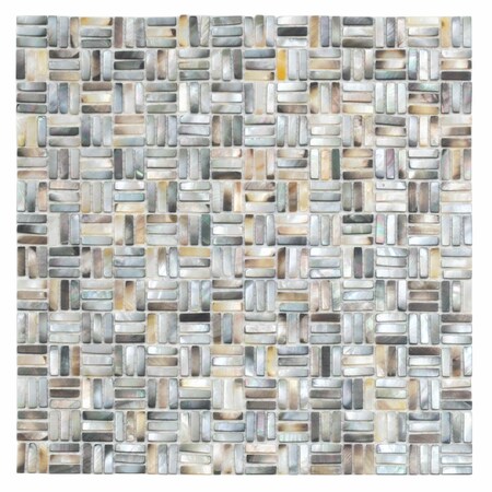 Apollo Tile Beige Brown 11.4 in x 11.4 in Shell Polished Floor and Wall Mosaic Tile 18.05 sqft/case, 20PK APLJWS8802A
