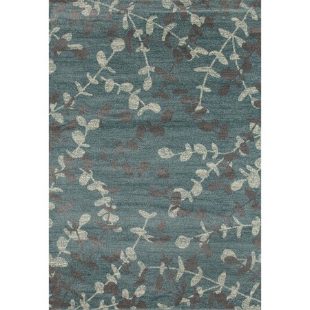 Art Carpet 8 x 11 ft. Milan Collection Eucalyptus Woven Area Rug, Aqua 24880