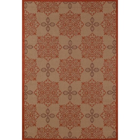 Standalone 9 x 13 ft. Plymouth Collection Milan Flat Woven Indoor & Outdoor Area RugRed ST735355