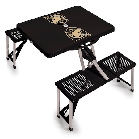 Picnic Time Family Of Brands Army Black Knights - Picnic Table Portable Folding Table, Black 811-00-175-764-0