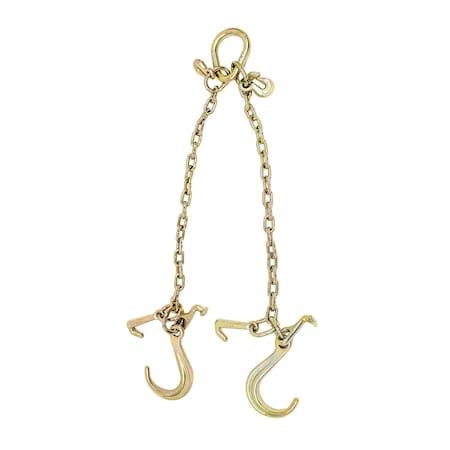 Mytee Products G70 V-Chain Bridle w/ 8in Medium J Hooks, T- Hook & J-Hook w/ Grab Hooks 2ft Legs CH5162V-MJ-TJ-GH
