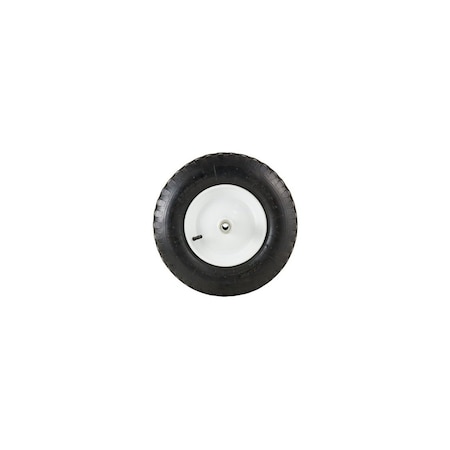 Marathon Wheelbarrow Tire + Wheel Assembly, Flat Free, Knobby Tread, 4.80-8 20245