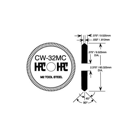 Hpc Side Milling Cutter .04 CW-45SMS
