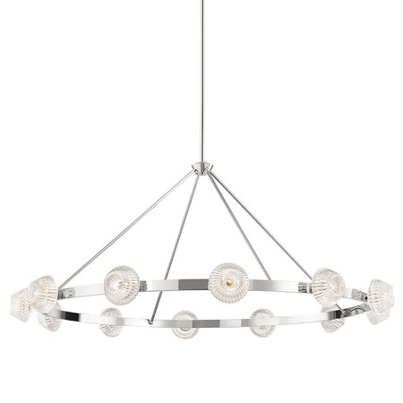Hudson Valley Lighting Barclay 12 Light Chandelier 65 In. Polished Nickel 6165-PN