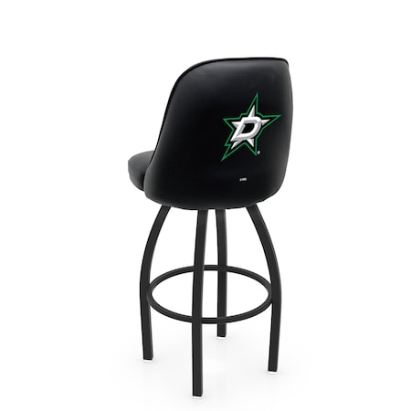 Holland Bar Stool Co Logo Grizzly Dallas Stars 25 in. Swivel Counter Stool with Black Wrinkle Finish L048
