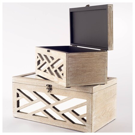 Homeroots 16" Off White Solid Wood Desk Organizer 392586