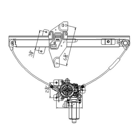 Tyc Power Window Motor And Regulator Assembly 660164