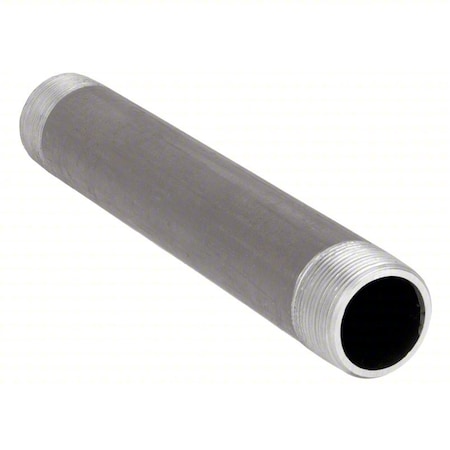Zoro Select 1-1/2" x 11" Black Pipe Nipple Sch 80 90815