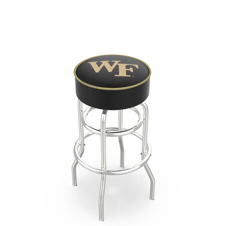 Holland Bar Stool Co 30" Wake Forest Cushion Seat, 2-Ring Chrome Swivel Bar Stool L7C130WakeFr