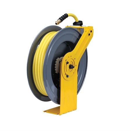 Blubird Oilshield All-In-One Rubber Air Hose Reel 1/2 In. X 50Dual Arm w/3' Lead-In-Hose. Includes Freest OSRDA1250-AIO