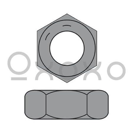 Oxoxo 7/16-14 Hex Jam Nut Grade 8 Plain, 2000PK 621155